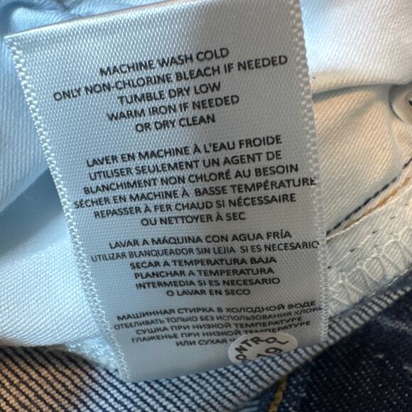 RE/DONE Ultra High Rise Stove Pipe Vintage Indigo Destroy Size 25 - Picture 12 of 14